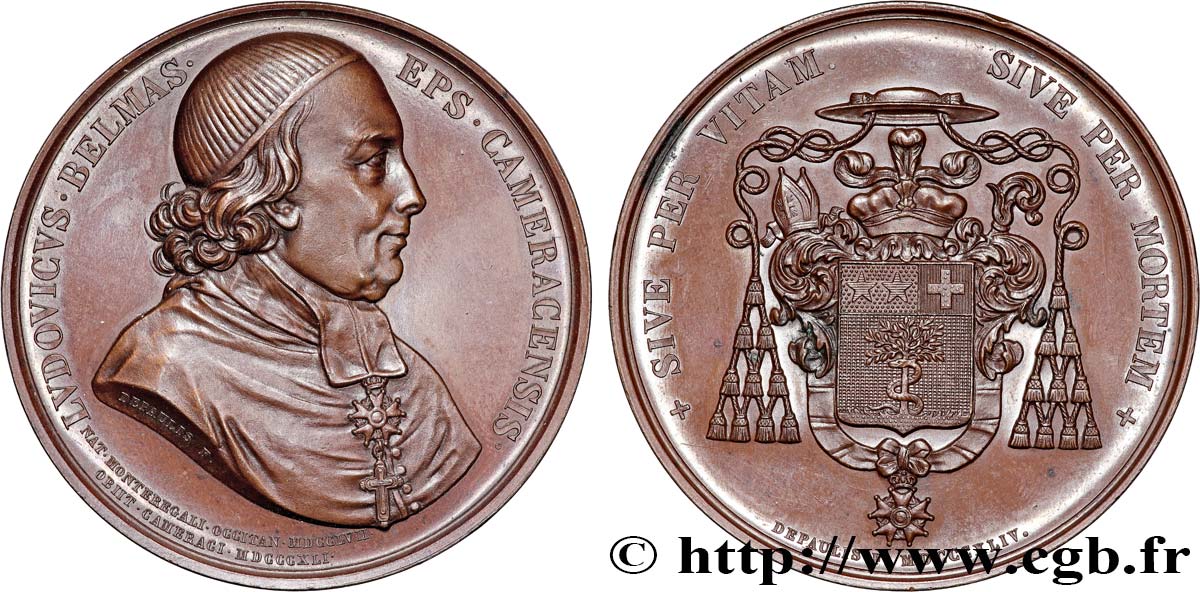 VATICAN AND PAPAL STATES Médaille, Louis Belmas AU/MS