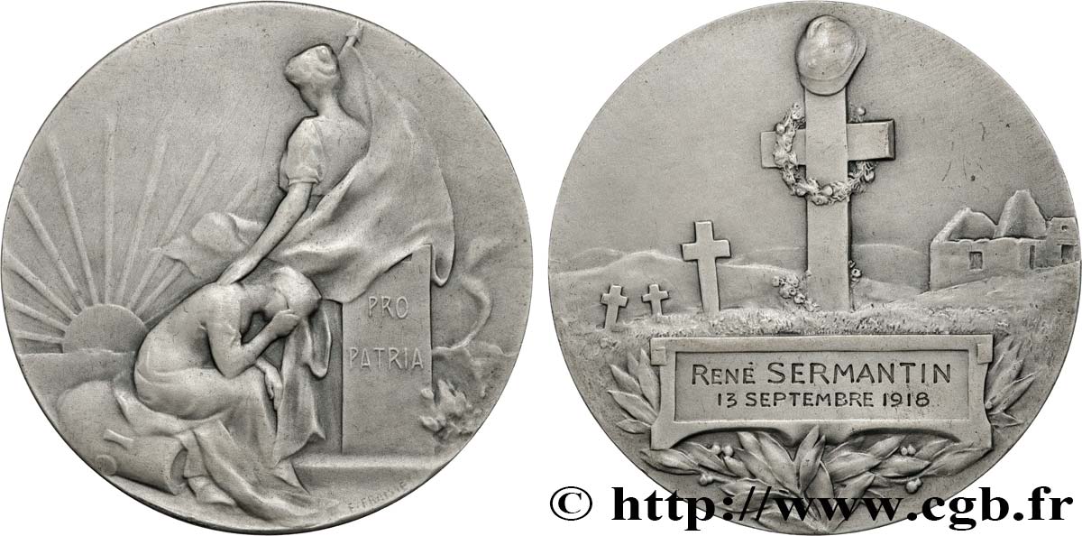 III REPUBLIC Médaille, PRO PATRIA AU
