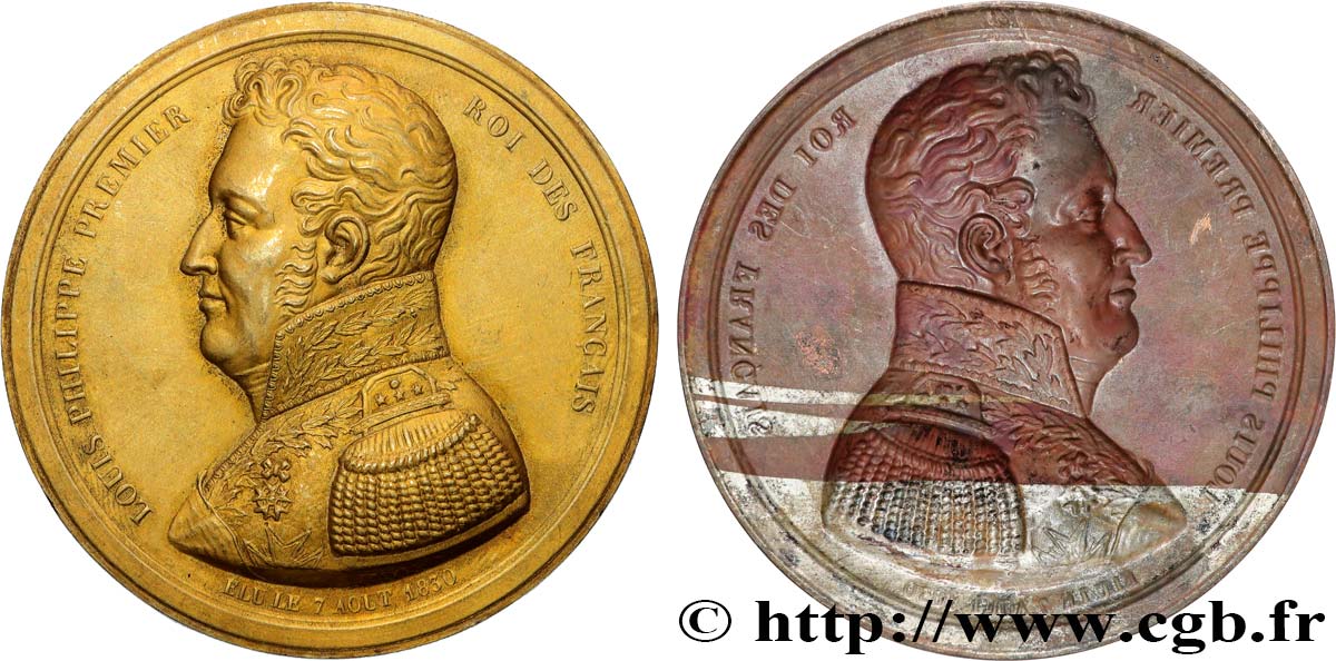 LUIS FELIPE I Médaille, Roi Louis-Philippe Ier, tirage uniface MBC+