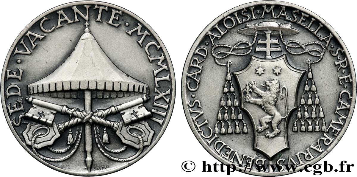 VATICAN AND PAPAL STATES Médaille, Siège vacant AU