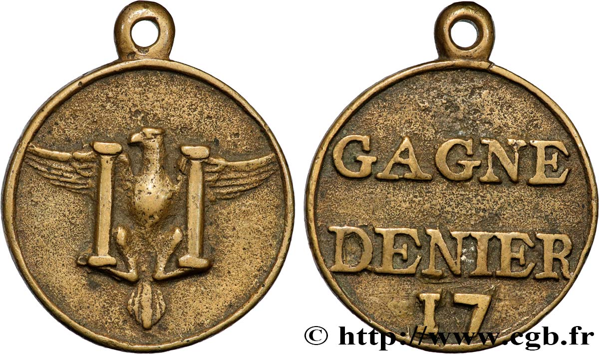 LUDWIG XVIII Médaille de métier, Gagne denier SS