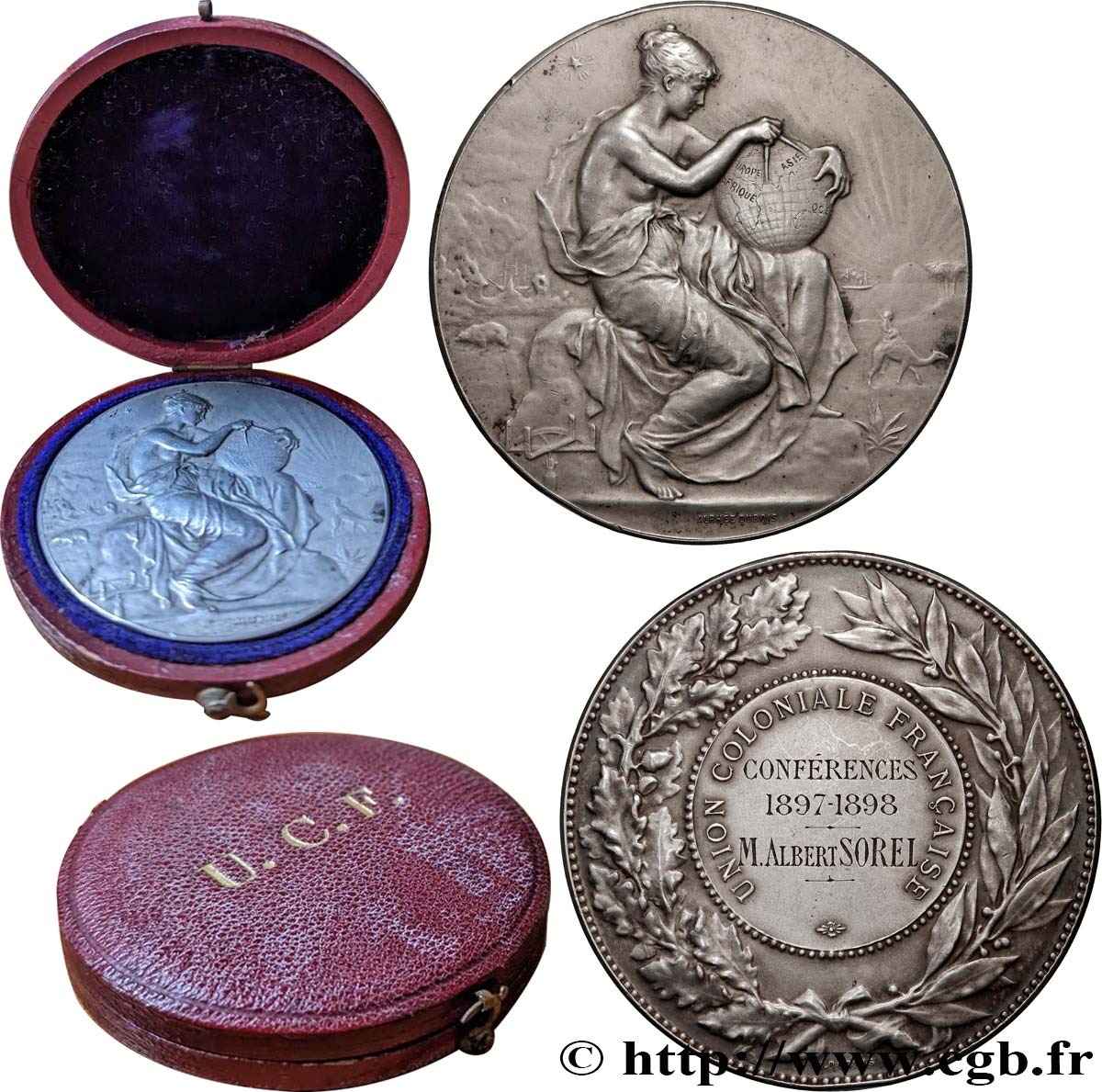 TERCERA REPUBLICA FRANCESA Médaille, Union coloniale française, Conférences MBC+