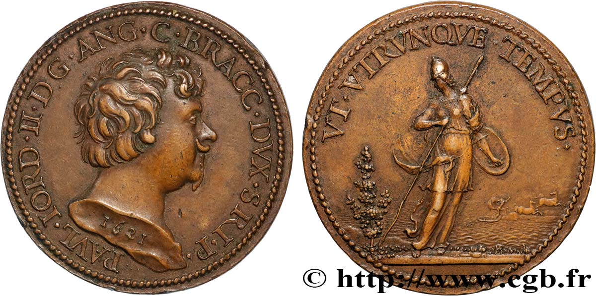DUCHY OF BRACCIANO Médaille, Paolo Giordano II Orsini, duc de Bracciano AU