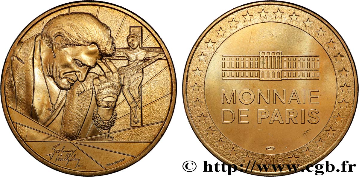 KÜNSTLER: GRAVURER, MALER, BILDHAUER, ZEICHNER Médaille, Johnny Hallyday VZ