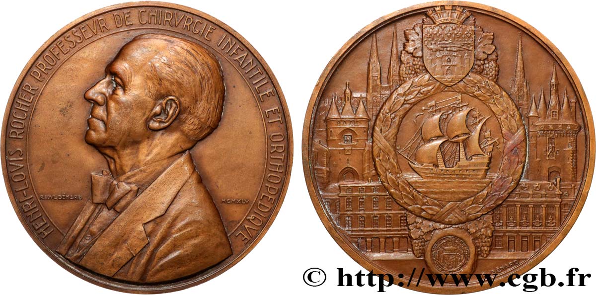 MÉDECINE - SOCIÉTÉS MÉDICALES Médaille, Henri-Louis Rocher fVZ