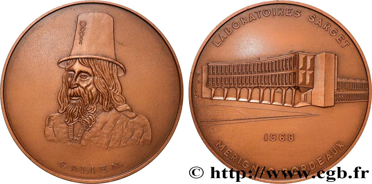 CINQUIÈME RÉPUBLIQUE Médaille, Galien, Laboratoires Sarget SUP