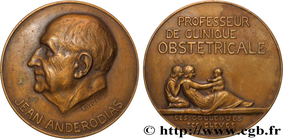 MÉDECINE - SOCIÉTÉS MÉDICALES - MÉDECINS Médaille, Jean-Baptiste Anderodias XF