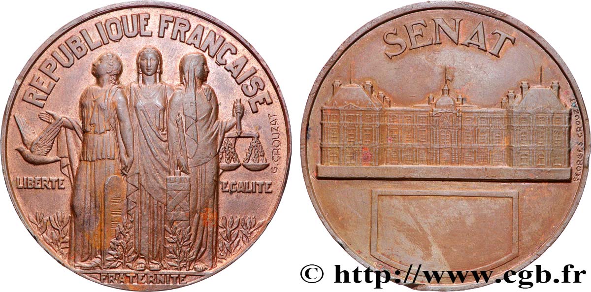 TERCERA REPUBLICA FRANCESA Médaille, Sénat MBC+