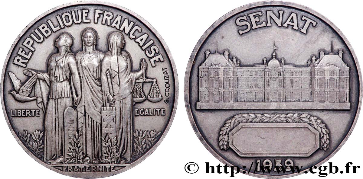 TERCERA REPUBLICA FRANCESA Médaille, Sénat MBC+