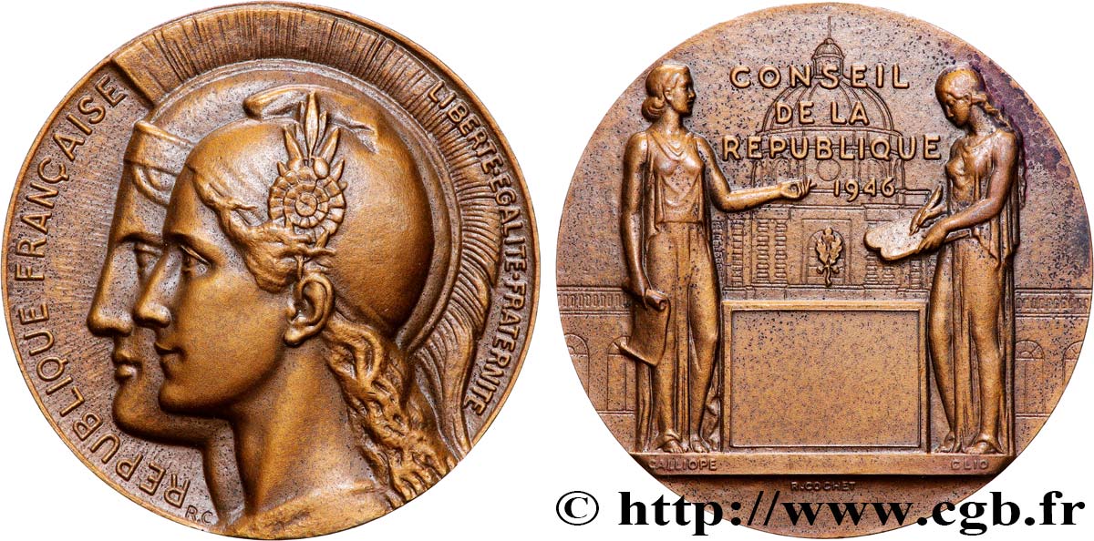 PROVISORY GOVERNEMENT OF THE FRENCH REPUBLIC Médaille, Conseil de la République VZ