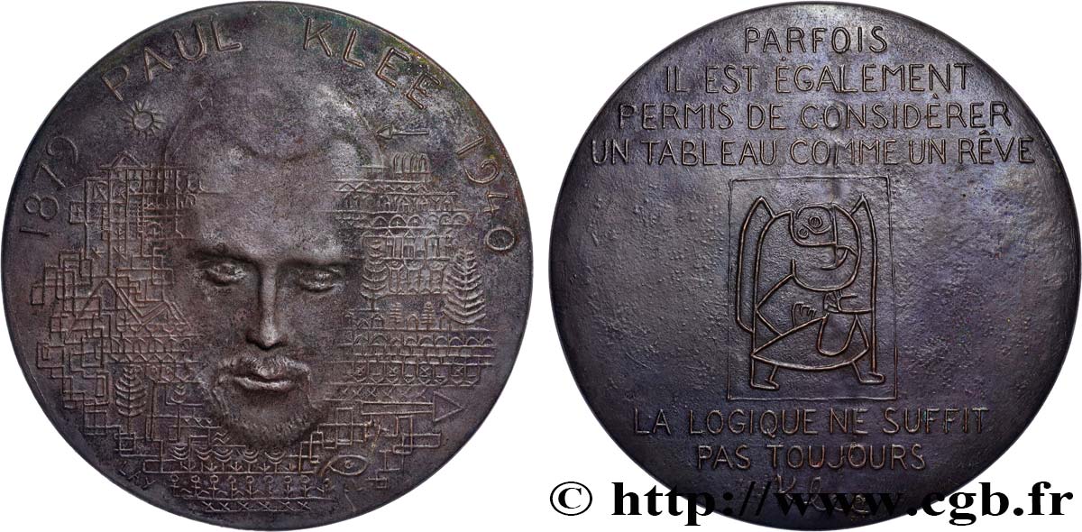 ARTISTES : GRAVEURS, PEINTRES, SCULPTEURS Médaille, Paul Klee, n°1 SUP