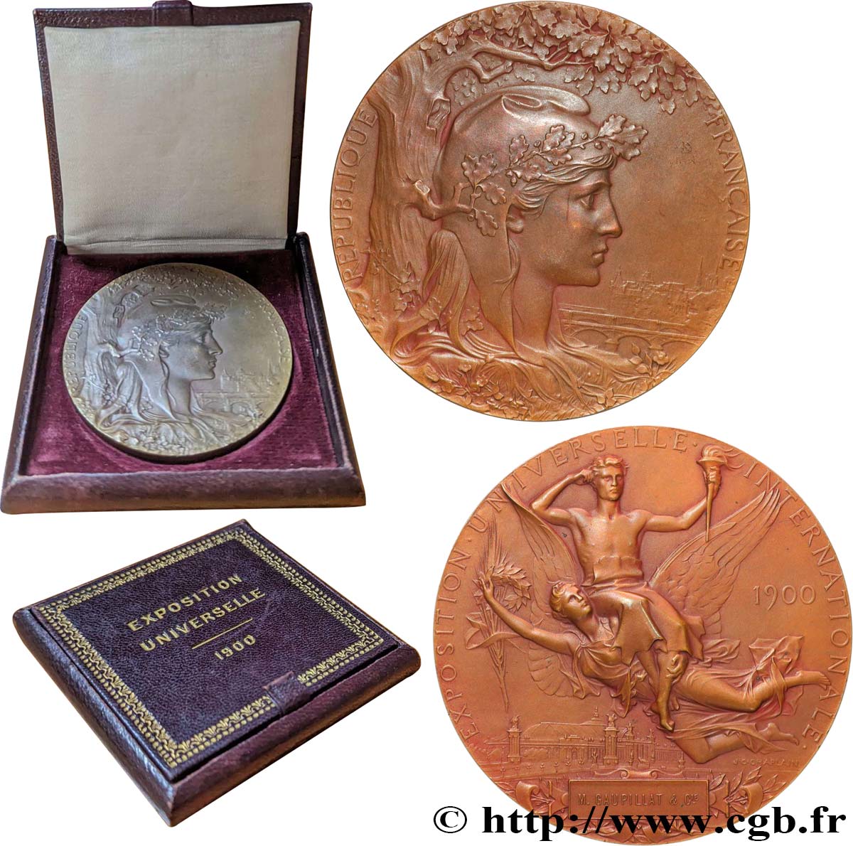 III REPUBLIC Médaille, Exposition Universelle Internationale AU