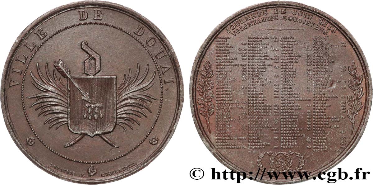 DEUXIÈME RÉPUBLIQUE Médaille, Journées de février, Volontaires SS