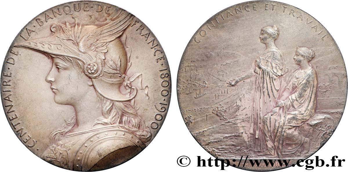 BANQUE DE FRANCE Médaille, Centenaire de la Banque de France fVZ/SS