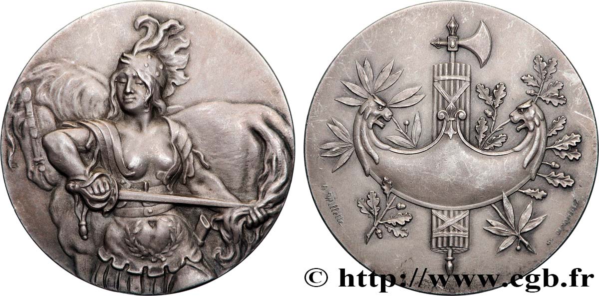 III REPUBLIC Médaille, La Grande Guerre, n°6 AU