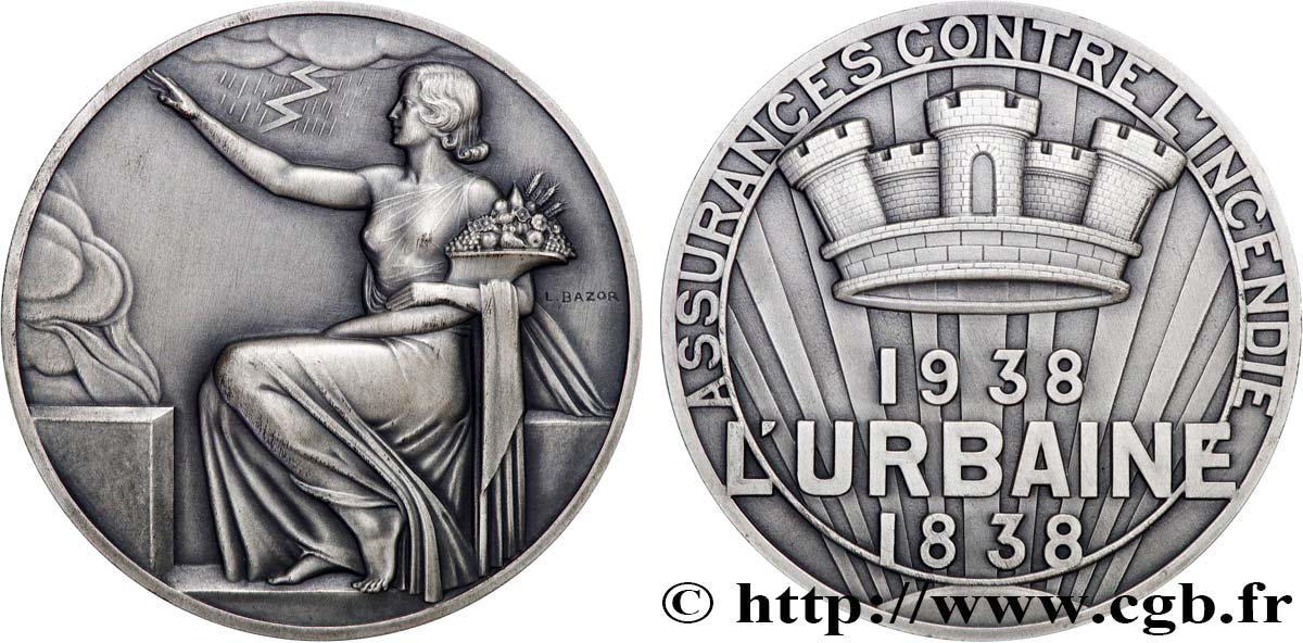 III REPUBLIC Médaille, Centenaire de L’Urbaine AU