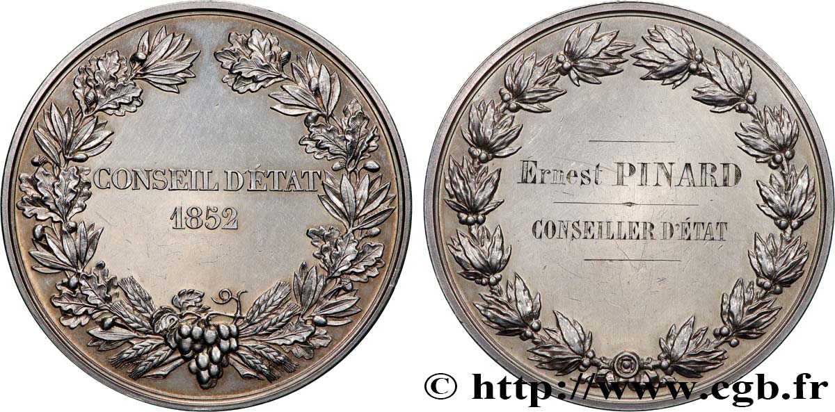 SECOND EMPIRE Médaille, Conseiller d’État AU