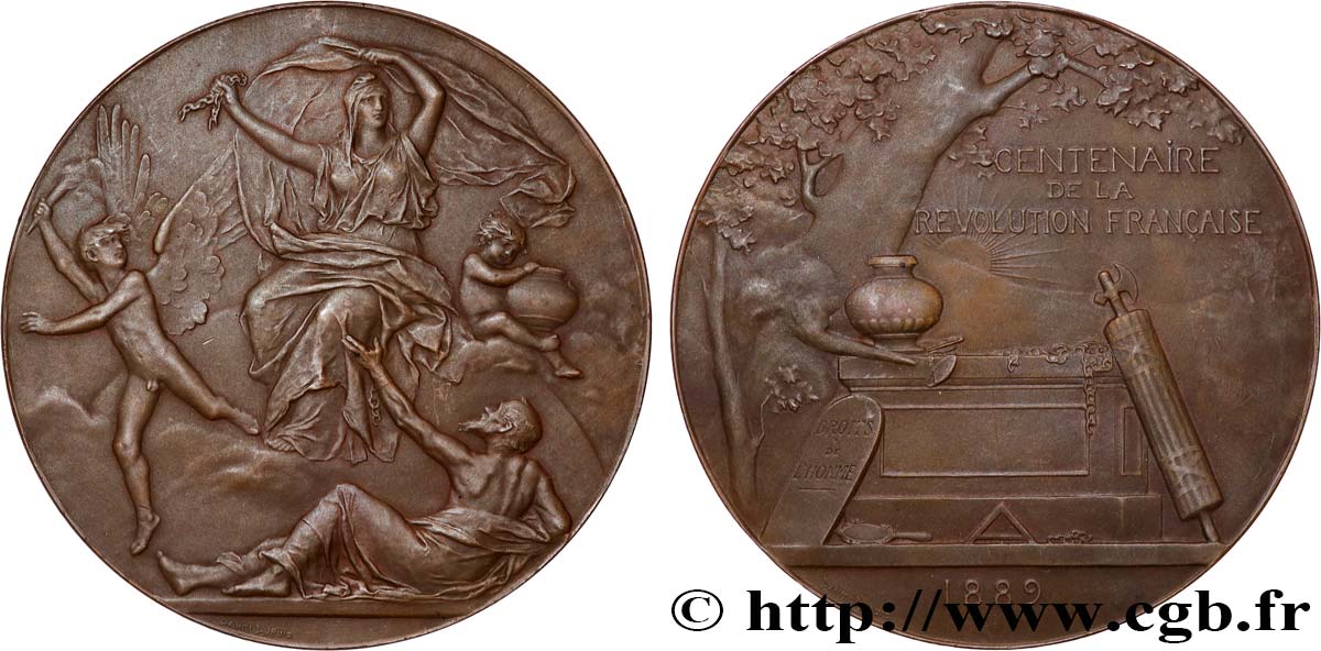 TROISIÈME RÉPUBLIQUE Médaille, Centenaire de la Révolution française SUP