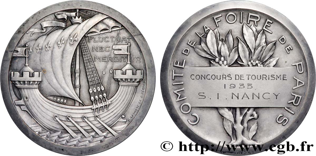 TERZA REPUBBLICA FRANCESE Médaille, Comité de la foire de Paris SPL/q.SPL