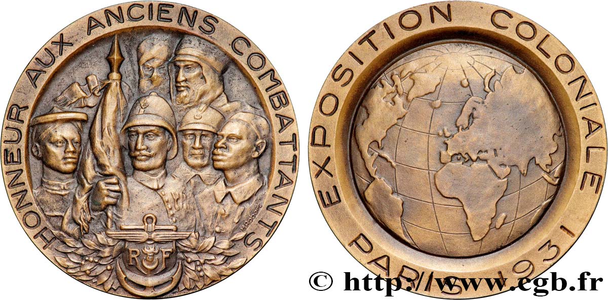 III REPUBLIC Médaille, Honneur aux anciens combattants AU