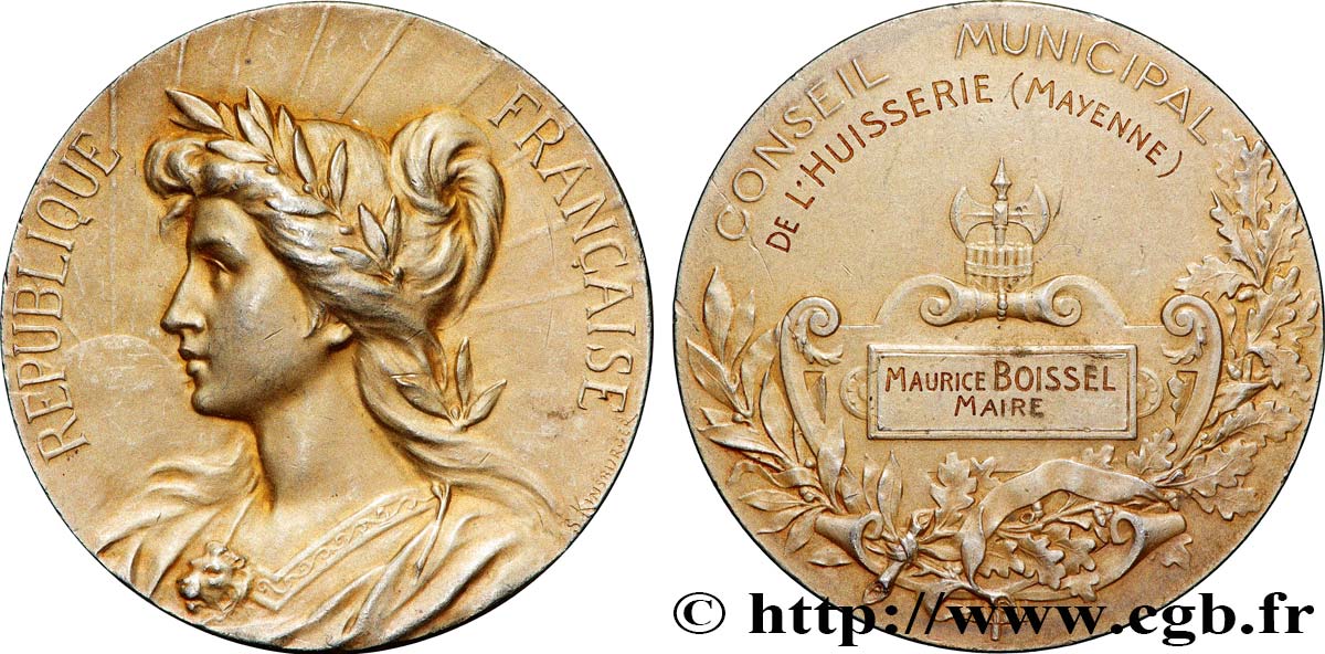 TROISIÈME RÉPUBLIQUE Médaille, Conseil municipal TTB+