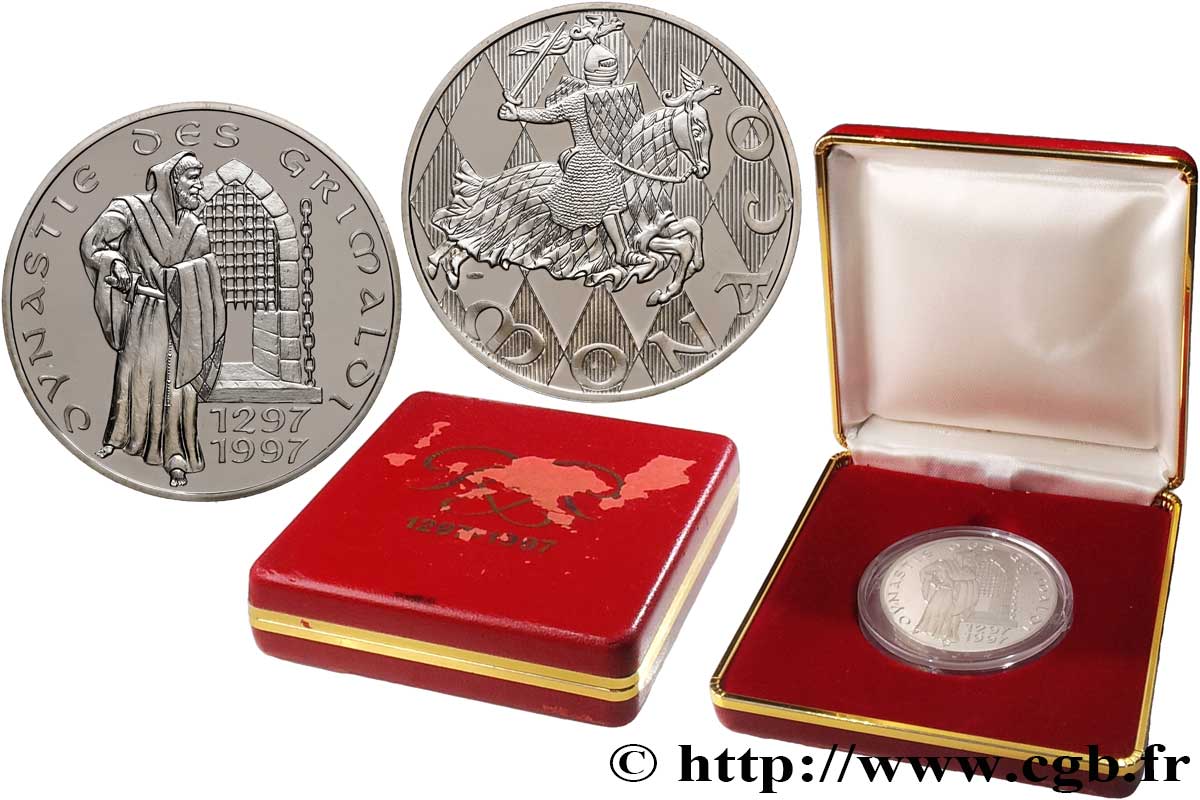 MONACO Médaille, 700e anniversaire de la dynastie des Grimaldi MS