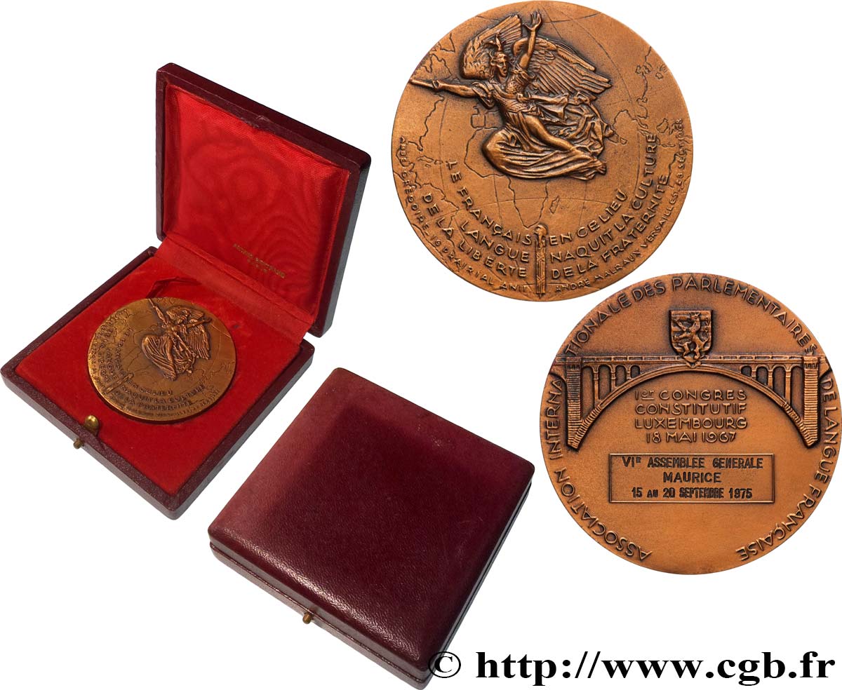FUNFTE FRANZOSISCHE REPUBLIK Médaille, Ier congrès constitutif, VIe Assemblée générale VZ