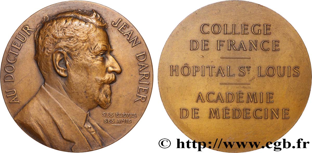 TERCERA REPUBLICA FRANCESA Médaille, Ferdinand-Jean Darier MBC+/EBC