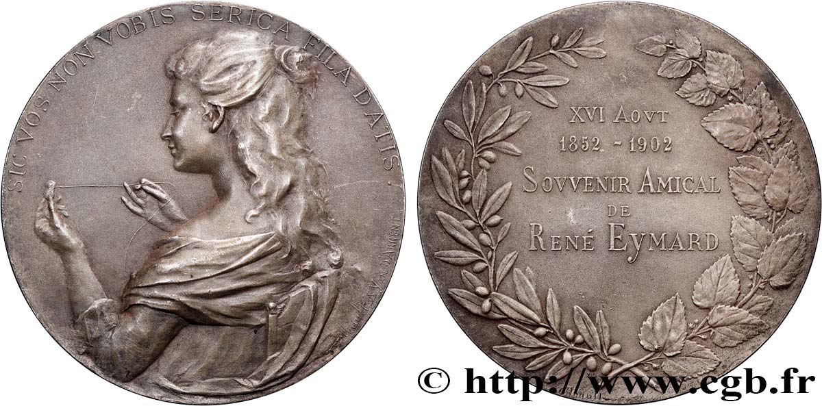 III REPUBLIC Médaille, Souvenir amical de René Eymard AU