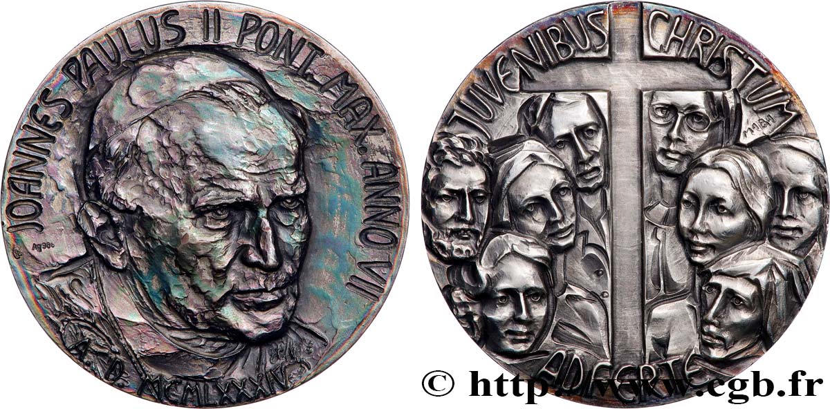 VATICANO Y ESTADOS PONTIFICIOS Médaille annuelle, Jean-Paul II, La jeunesse EBC
