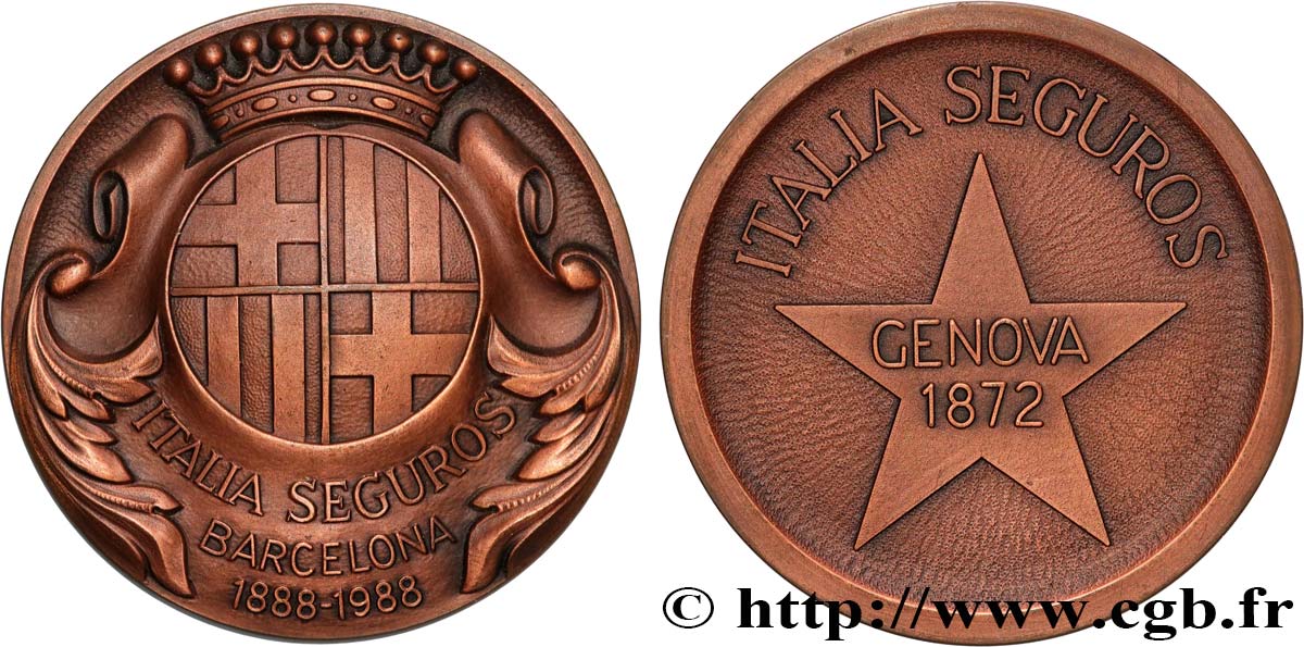 ESPAÑA Médaille, Centenaire d’Italia Seguros EBC