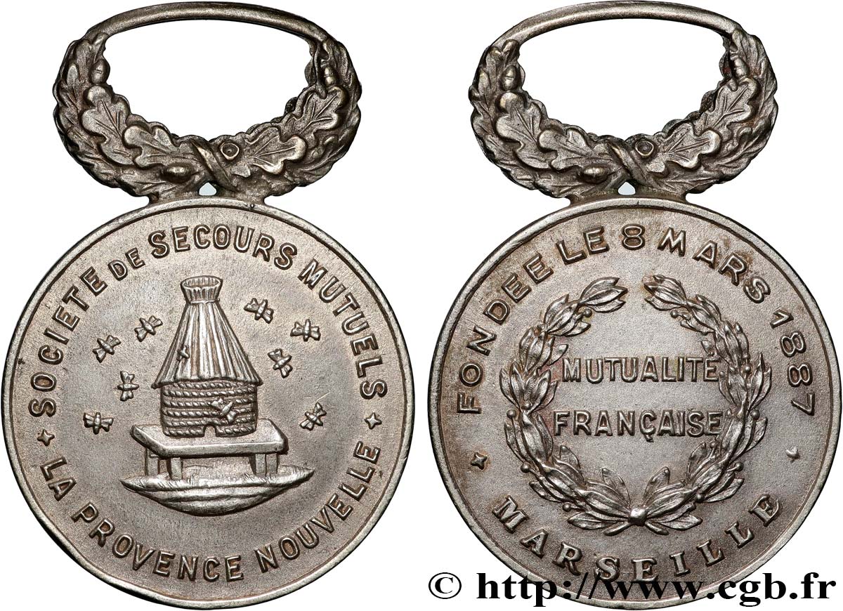 ASSURANCES Médaille, Société de Secours Mutuels, La Provence Nouvelle TTB+