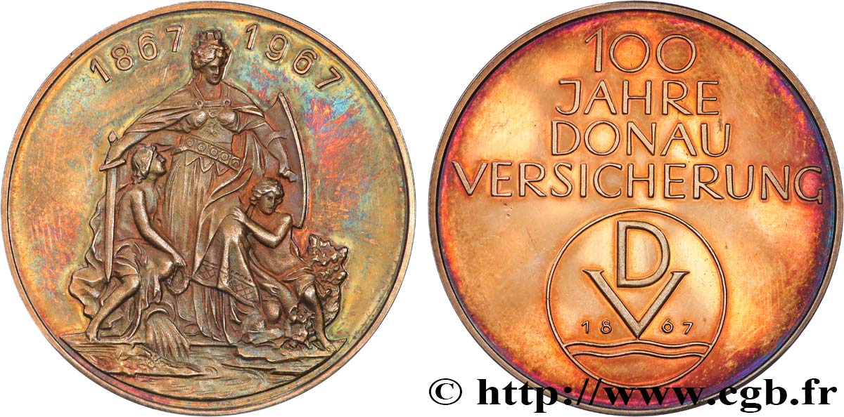 ALLEMAGNE Médaille, Centenaire de Donau Versicherung SUP