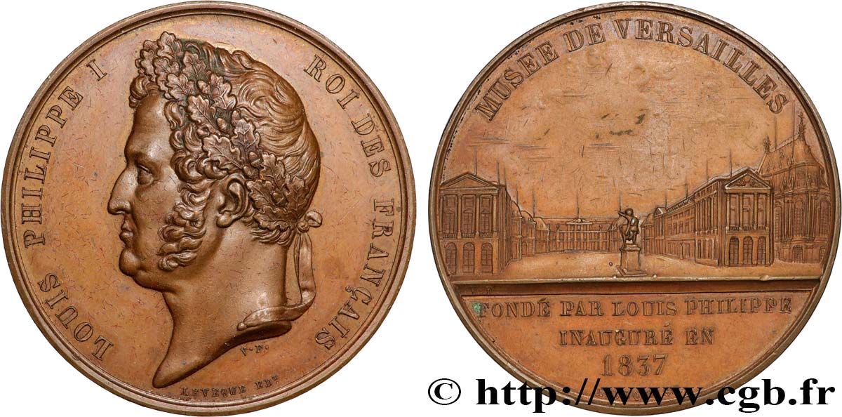 LOUIS-PHILIPPE I Médaille, Inauguration du musée de Versailles AU/AU
