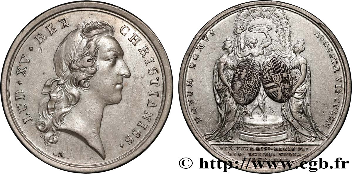 LOUIS XV DIT LE BIEN AIMÉ Médaille, Mariage de Marie-Thérèse SS