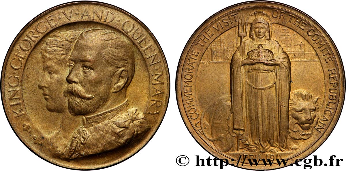 GREAT-BRITAIN - GEORGE V Médaille, Commémoration de la visite du Comité Républicain AU