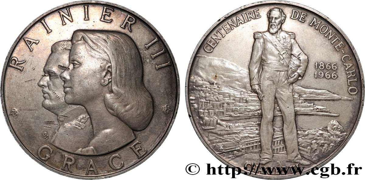 MONACO Médaille, Centenaire de Monte-Carlo XF