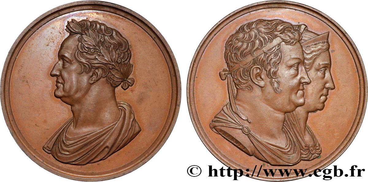 ALEMANIA - SAJONIA-WEIMAR-EISENACH Médaille, 50e anniversaire de la résidence de Johann Wolfgang von Goethe à à la cour EBC