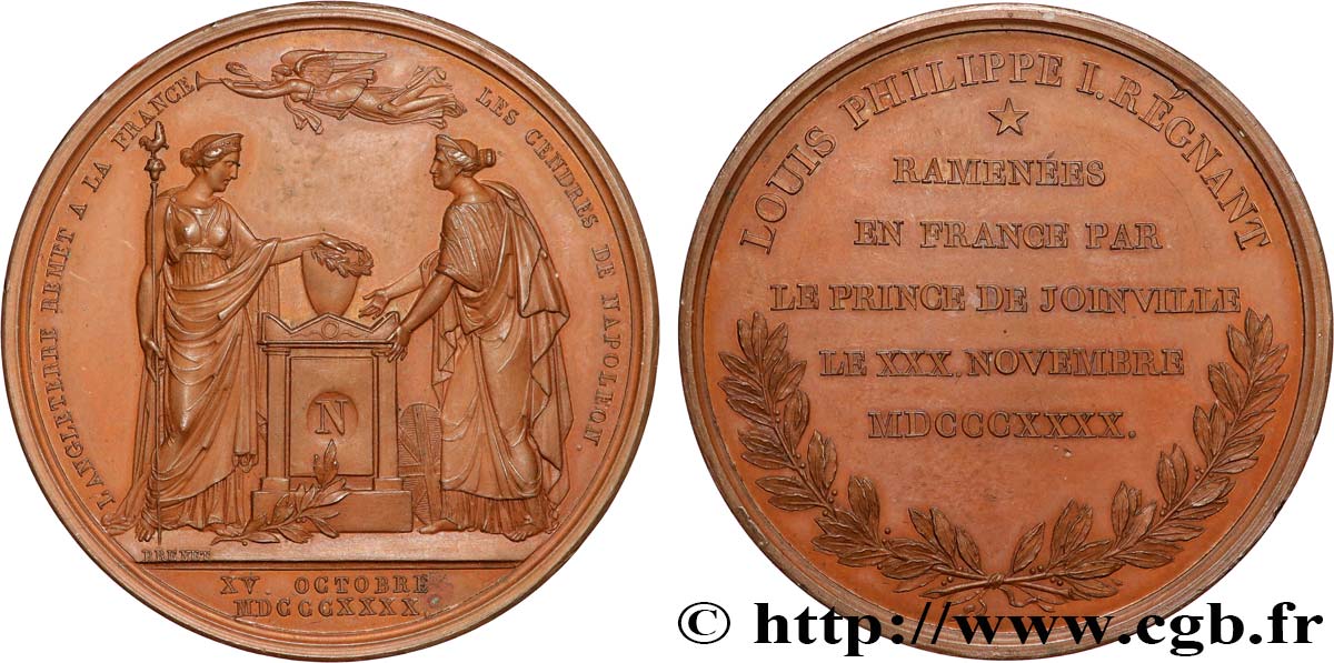 LOUIS-PHILIPPE Ier Médaille, Retour des cendres de Napoléon Ier SUP+