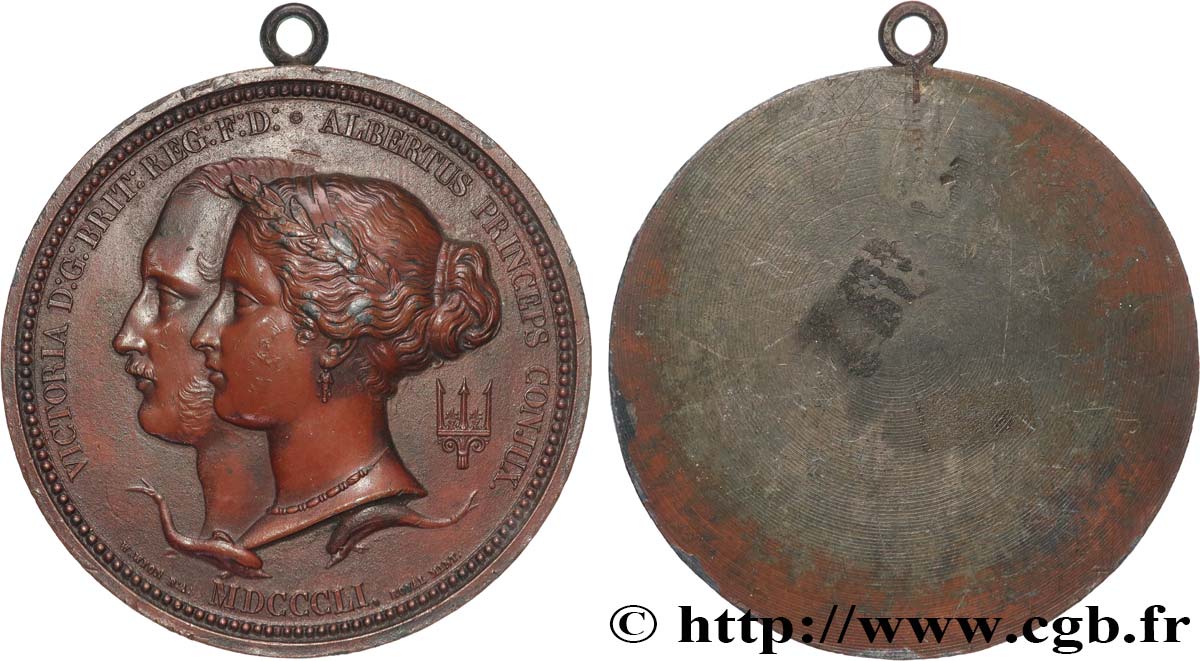 GREAT-BRITAIN - VICTORIA Médaille uniface, Victoria et Albert XF