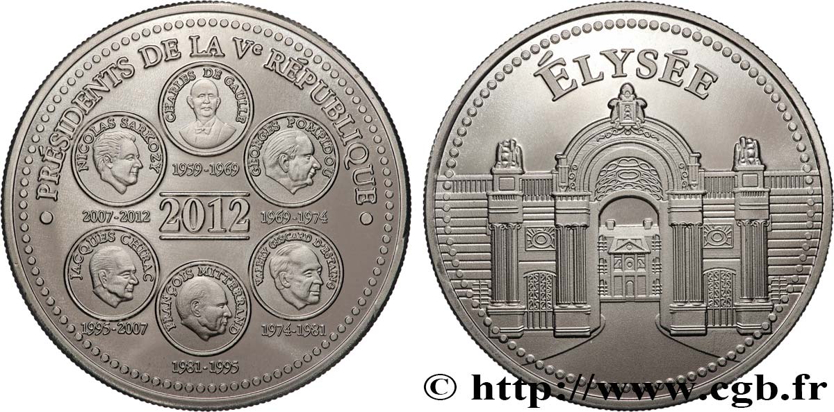 V REPUBLIC Médaille, Les présidents de la Ve République MS
