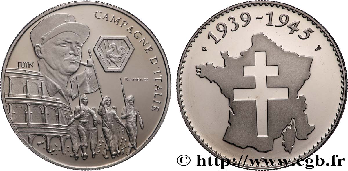 CINQUIÈME RÉPUBLIQUE Médaille commémorative, Campagne d’Italie SPL