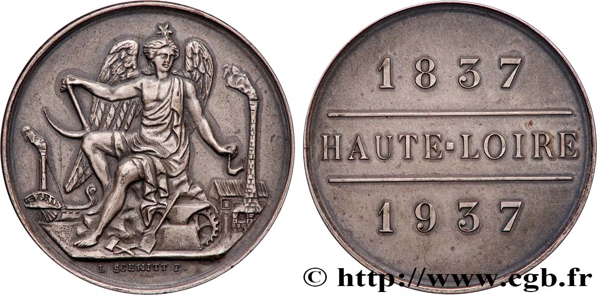 TERZA REPUBBLICA FRANCESE Médaille, Centenaire de la Haute-Loire q.SPL