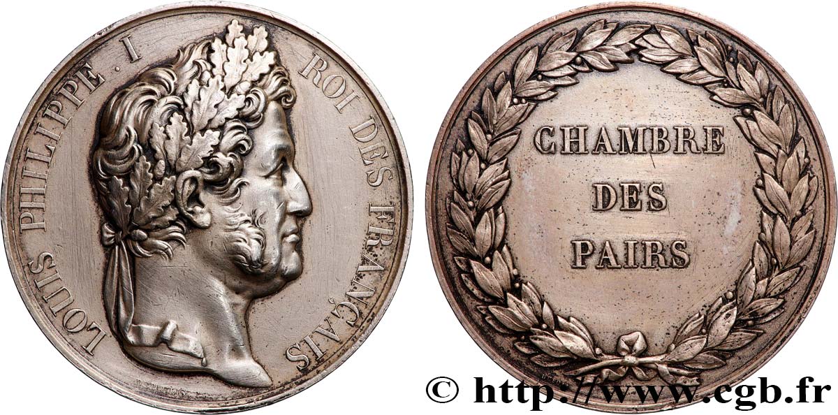 LOUIS-PHILIPPE I Médaille, Chambre des Pairs XF