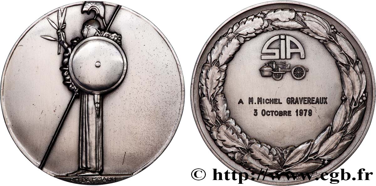 CINQUIÈME RÉPUBLIQUE Médaille, Société des ingénieurs de l automobile TTB+