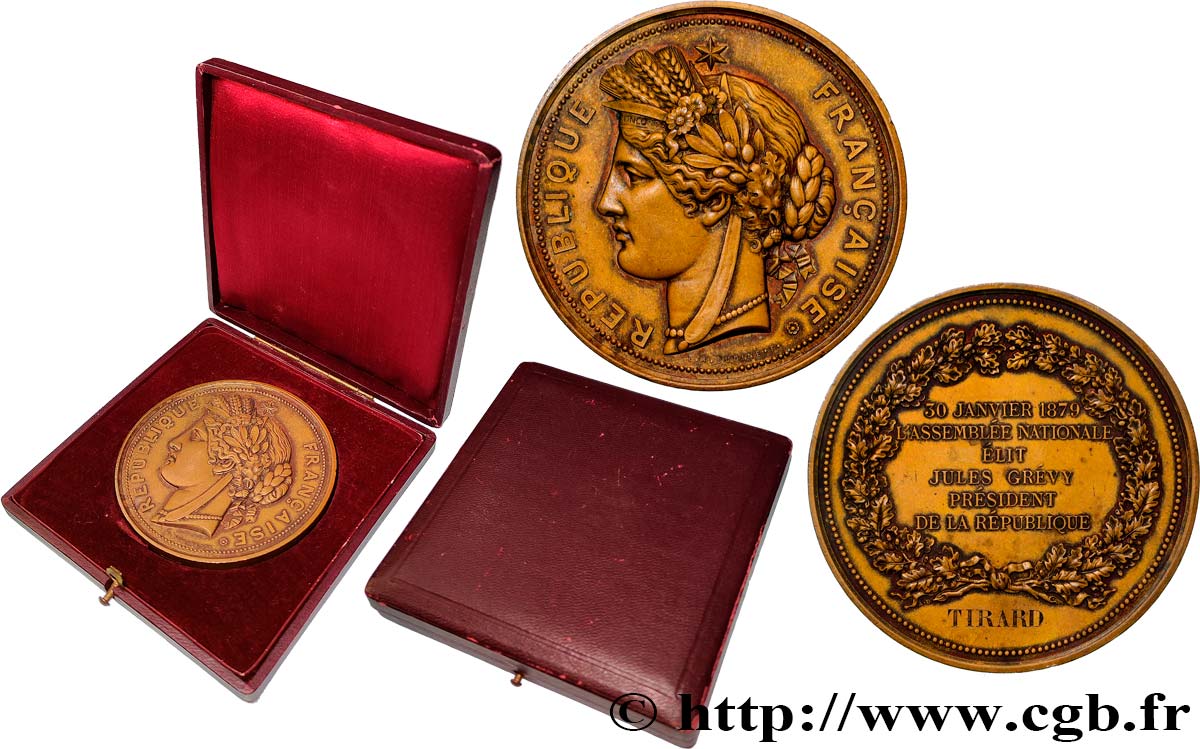 TROISIÈME RÉPUBLIQUE Médaille, Élection de Jules Grévy TTB+