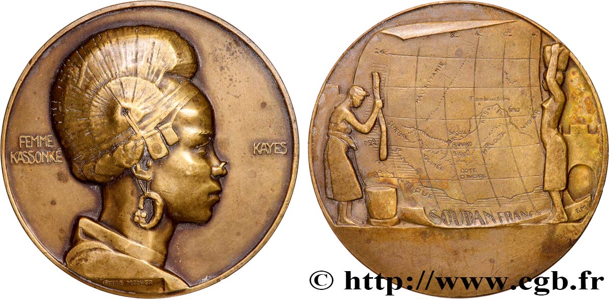 TROISIÈME RÉPUBLIQUE Médaille, Femme Kassonké TTB