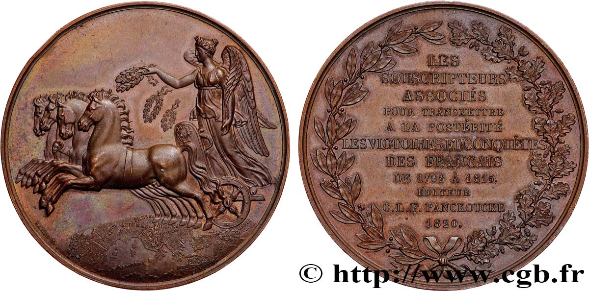 LUIS XVIII Médaille, Postérité des Victoires Napoléoniennes EBC