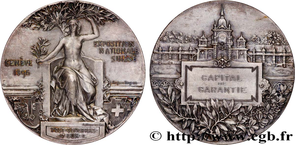 SUISSE - CONFÉDÉRATION HELVÉTIQUE Médaille, Capital de Garantie, Exposition Nationale suisse TTB+