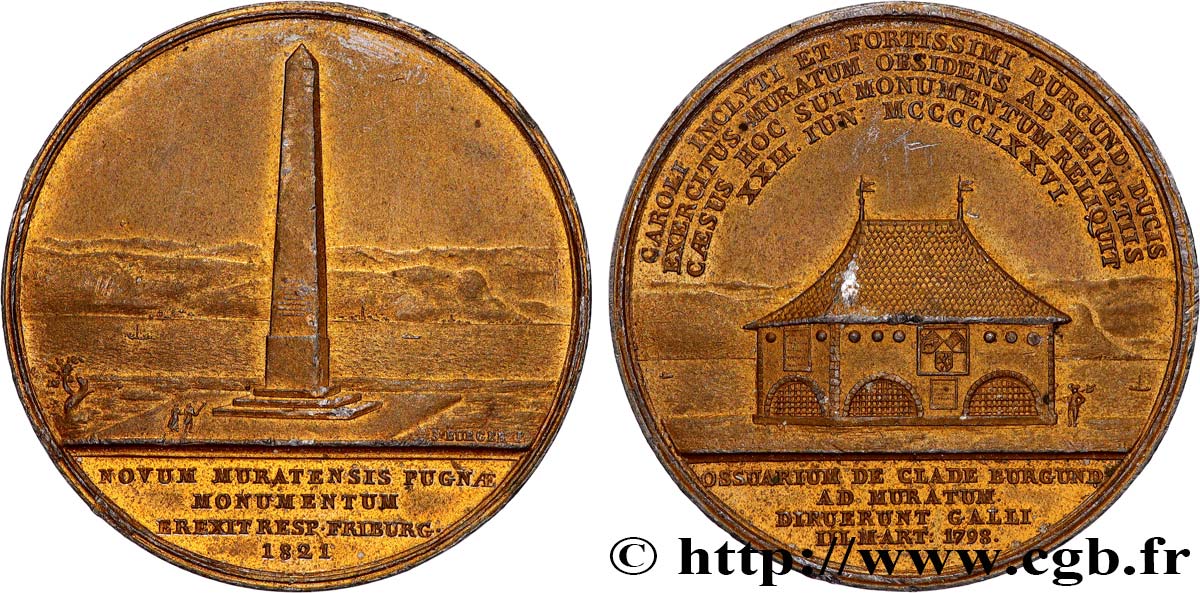 SWITZERLAND Médaille, Victoire de Morat, 22 juin 1476 XF